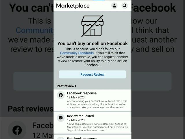 Facebook marketplace issue