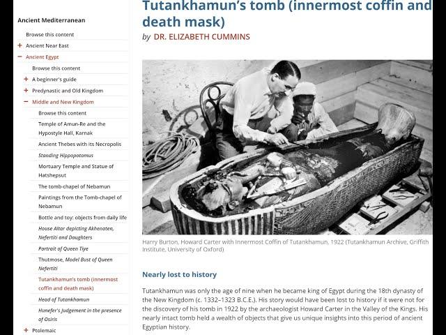 Tutankhamun's Innermost Coffin - Khan Academy Article Read-along - Marsha Russell (x1.2)