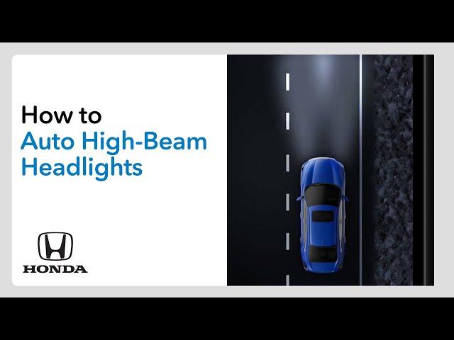 How to Use Auto High-Beam Headlights