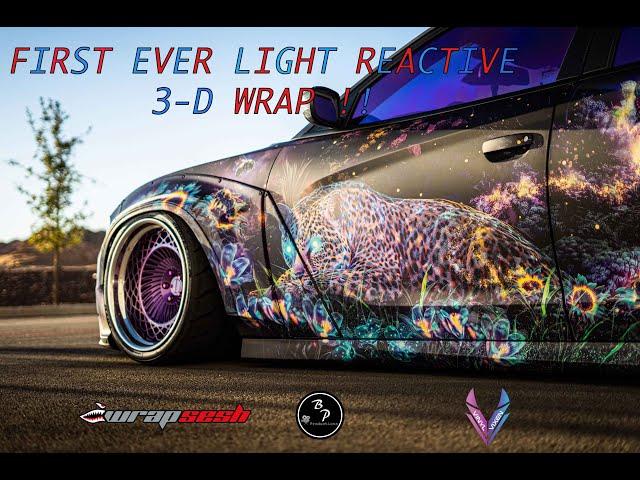 FIRST EVER Light-Reactive 3D Car Wrap Revealed at SEMA 2024!