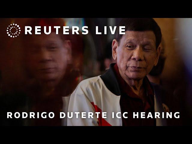 LIVE: ICC hearing for former Philippines leader Rodrigo Duterte