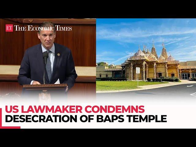 US lawmaker Tom Suozzi condemns desecration of BAPS Temple in NY, calls for action against vandals