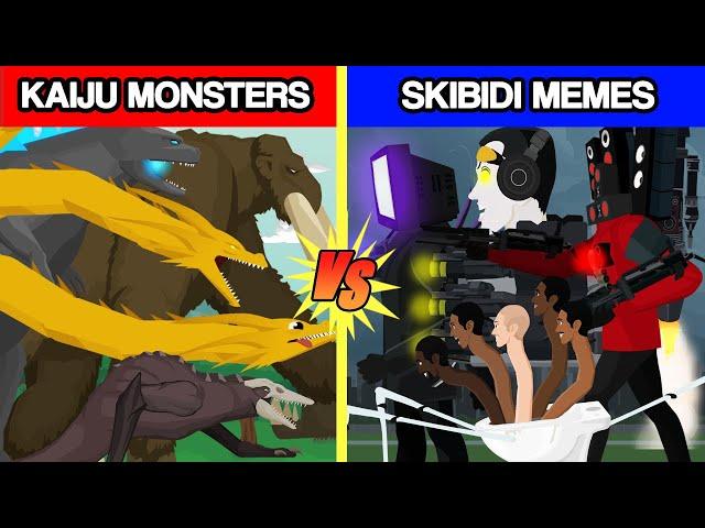 Kaiju Monsters vs Skibidi Memes | Kaiju Animation