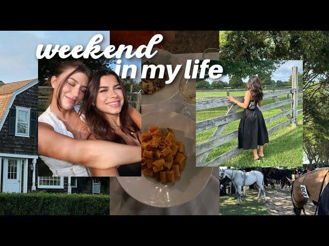 weekend vlog: night in the hamptons, horse show, family time, Monday reset