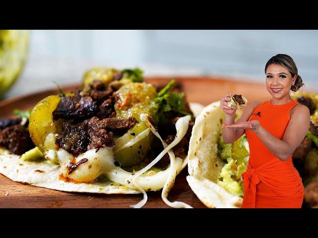 You Will Never Make CARNE ASADA Tacos Any Other Way | CHEESY STUFFED JALAPEÑO CARNE ASADA TACOS