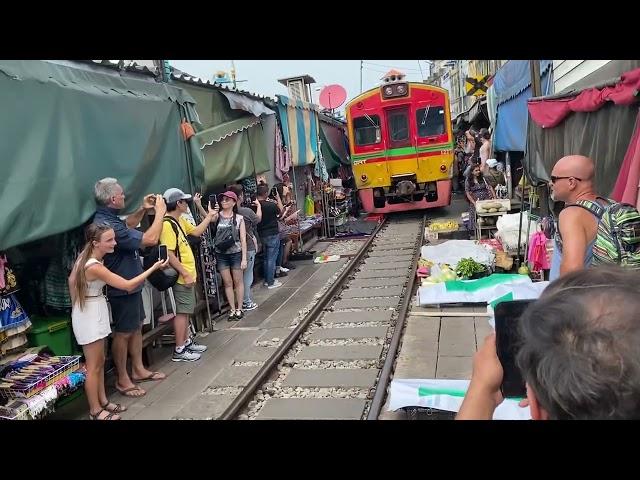 Maeklong Railway Market in Bangkok, Thailand