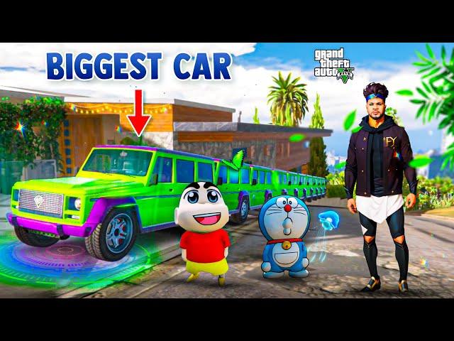 Franklin and Shinchan Making A World's Biggest Car || Shinchan and Doraemon GTA5 Telugu