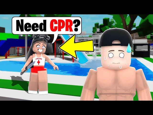 CREEPY LIFEGUARD Became My STALKER.. (Brookhaven RP)