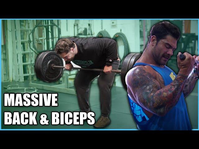 PULL DAY - Full back and bicep bodybuilding pull workout