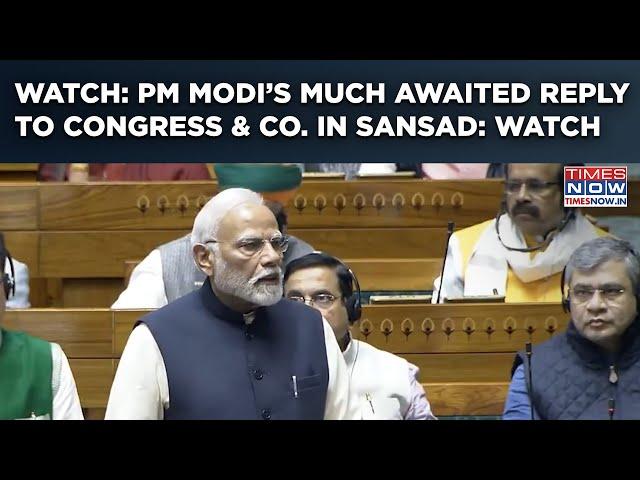 Modi's Parliament Speech: Watch PM Reply To Congress, Opposition In Lok Sabha Constitution Debate