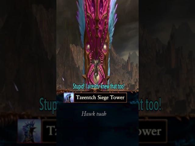 When the Undivided Chaos Warrior use Tzeentch's Siege Tower for the First Time and realise..