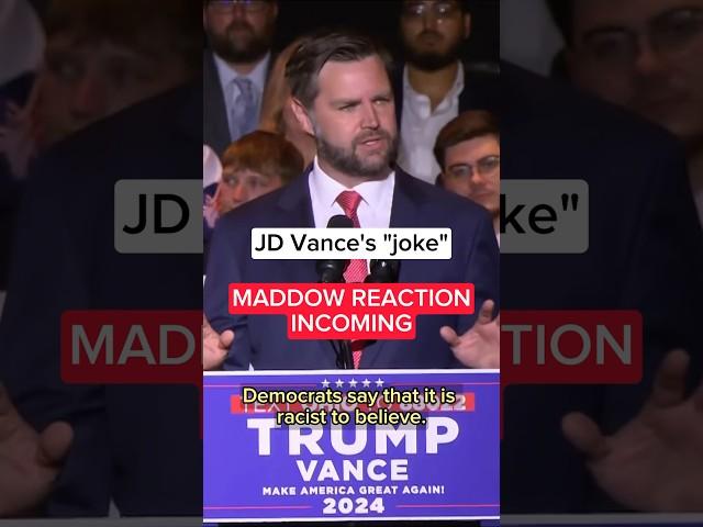 Maddow reacts to JD Vance's 'joke'