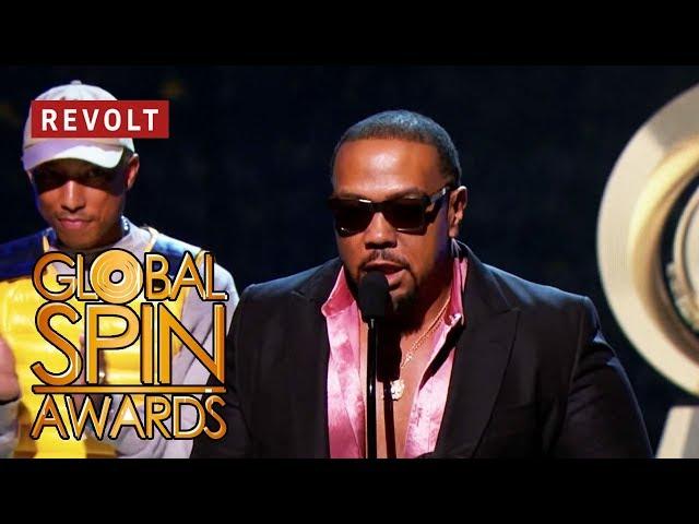 Pharrell presents Timbaland with Lifetime Achievement Award | Global Spin Awards