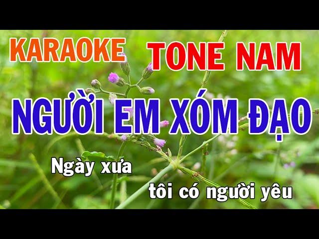 Người Em Xóm Đạo Karaoke Tone Nam Nhạc Sống - Phối Mới Dễ Hát - Nhật Nguyễn