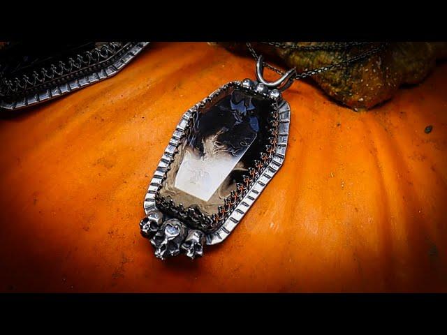 Making Gothic Silver Skull & Casket Necklace