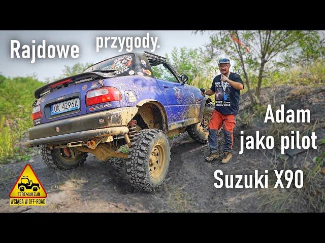 Rajdowe przygody. Adam jako pilot Suzuki X90