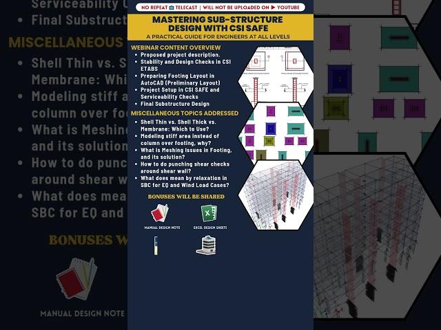 Live Webinar on “Mastering Sub-structure Design with CSI SAFE - For Engineers at All Levels”