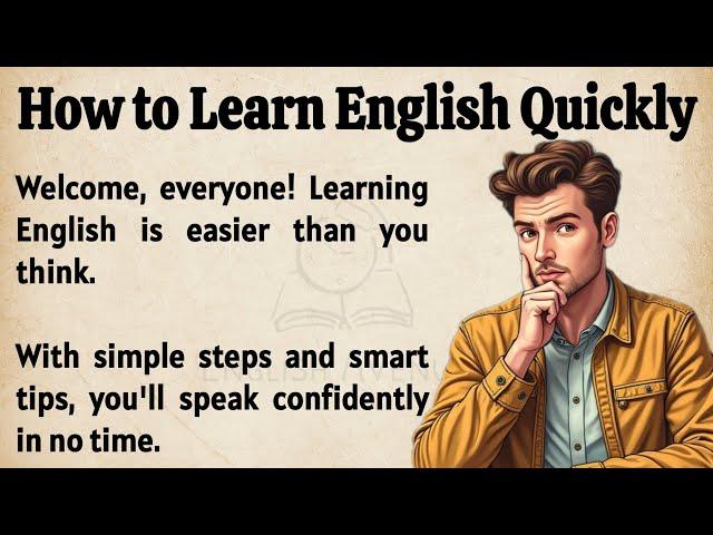 How To Learn English Quickly || Speak English Naturally || Graded Reader || Improve Your English 