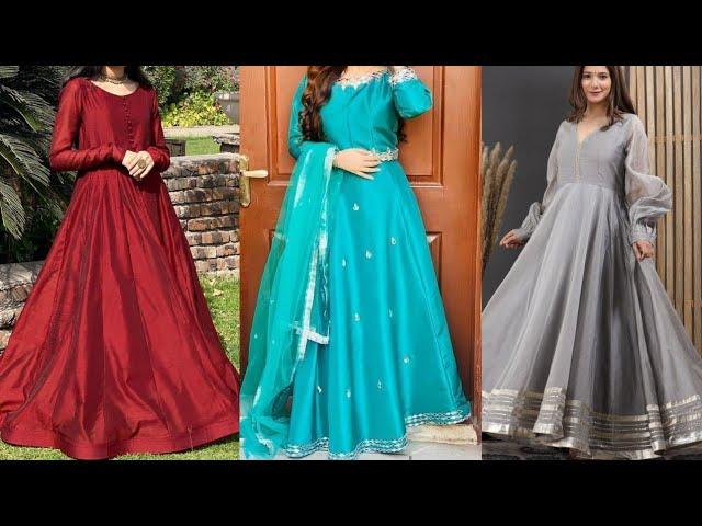 Trendy pakistani Raw Silk Frocks Maxi Design 2023 |