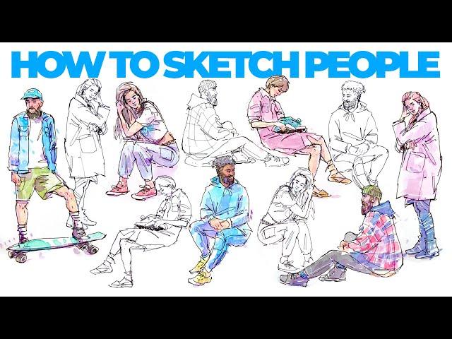 How to sketch PEOPLE quickly & accurately!