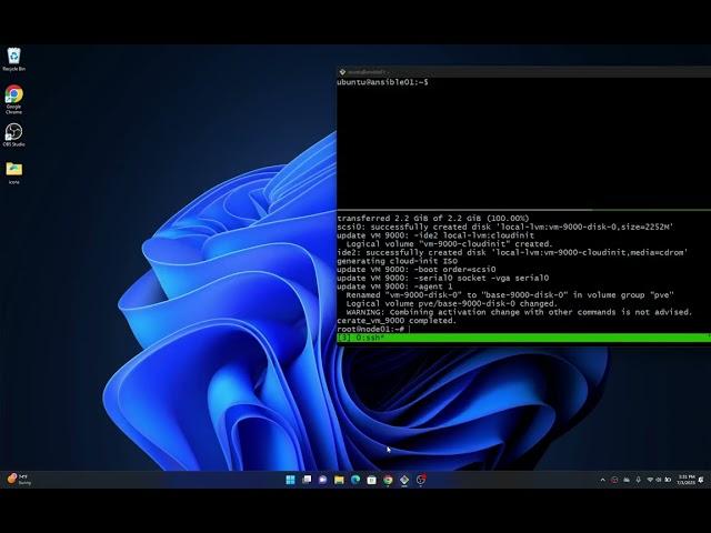proxmox, cloud-init, terraform, ansible, semaphore demo