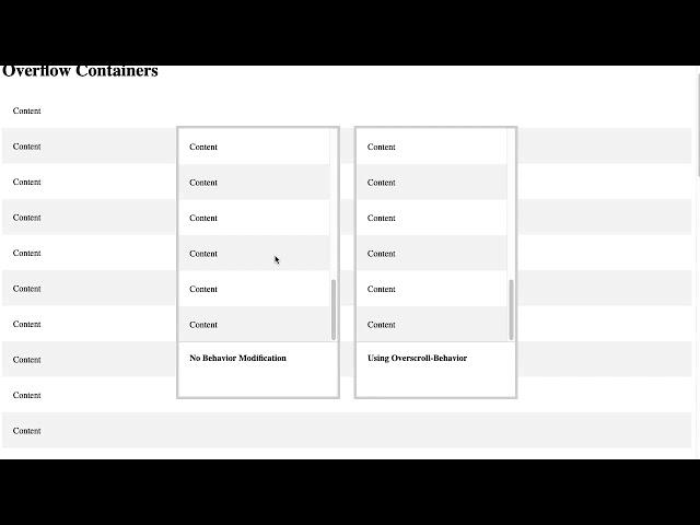 Using CSS Overscroll-Behavior To Prevent Scrolling Of Parent Containers From Overflow Containers
