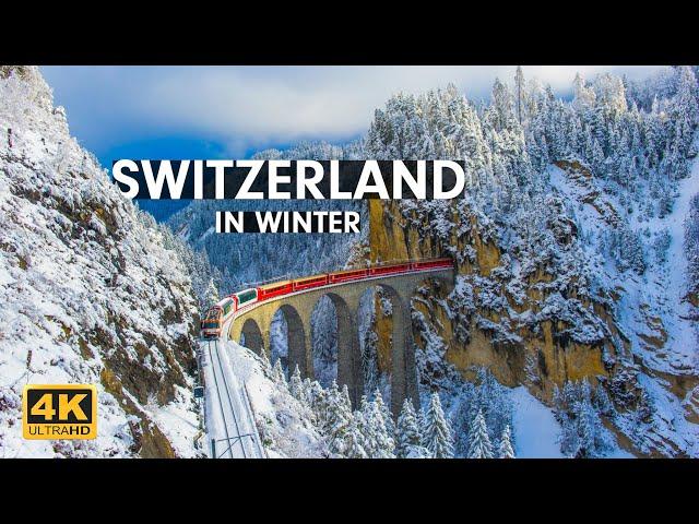 Switzerland in Winter | 4K Relaxation Film by Drone