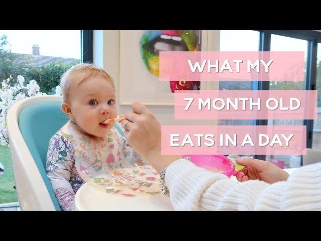 WHAT MY 7MONTH OLD EATS IN A DAY