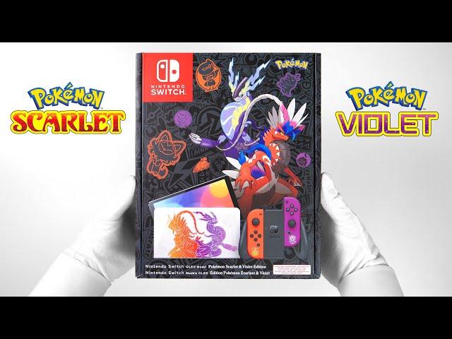 Nintendo Switch OLED Pokémon Scarlet & Violet Console Unboxing + Silver Tempest Cards