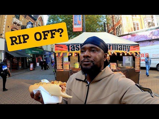 Reviewing an OVERPRICED German Hot Dog in The Hood! Was it GOOD?