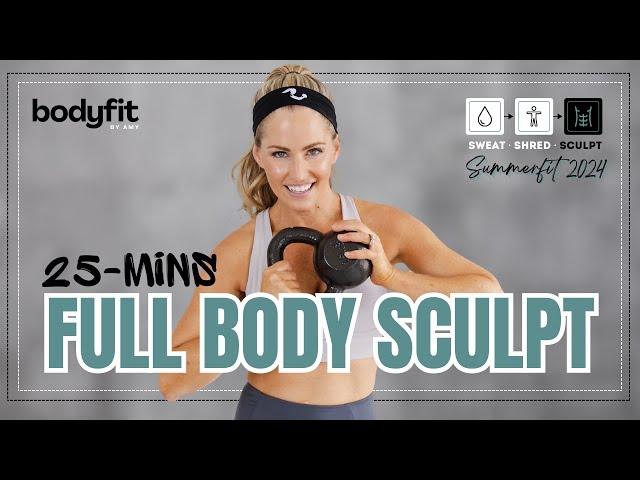 25-Minute Full Body Sculpt with Weights: Transform Your Strength & Tone Every Muscle - SCULPT DAY 1