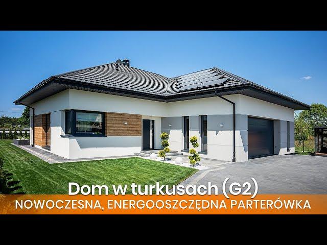 Dom w turkusach (G2) – FILM – Wizyta w nowoczesnym domu parterowym - ARCHON+ Projekty Domów