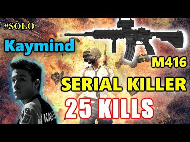 PUBG - Cloud 9 Kaymind - 25 KILLS - SERIAL KILLER! - M416 + AWM #SOLO