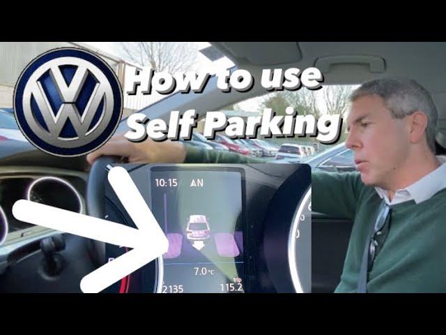 Volkswagen Park assist - step by step demonstration #vw #parkassist #selfparking