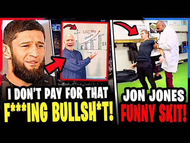 MMA Community GOES OFF on Dana White for UFC prices! *FOOTAGE* Jon Jones FUNNY SKIT! Khamzat Chimaev