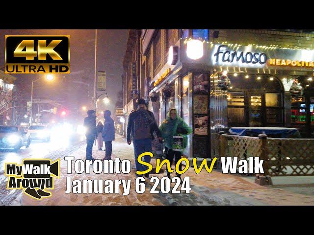 Toronto snow walk on Bloor St and koreatown