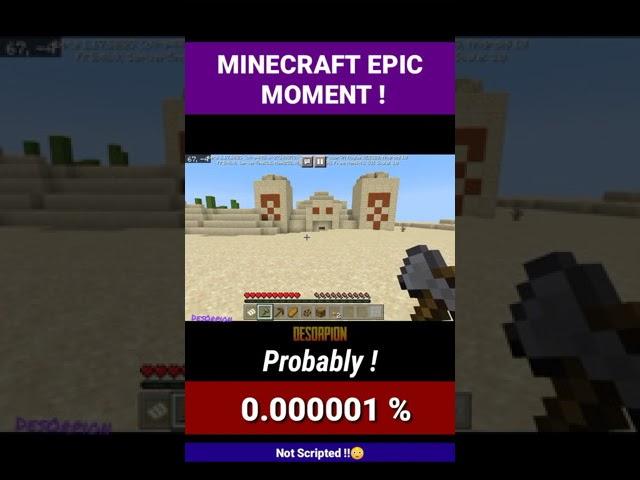 Minecraft epic Moment !  Probably 0.00001% [ Part 1] #Shorts