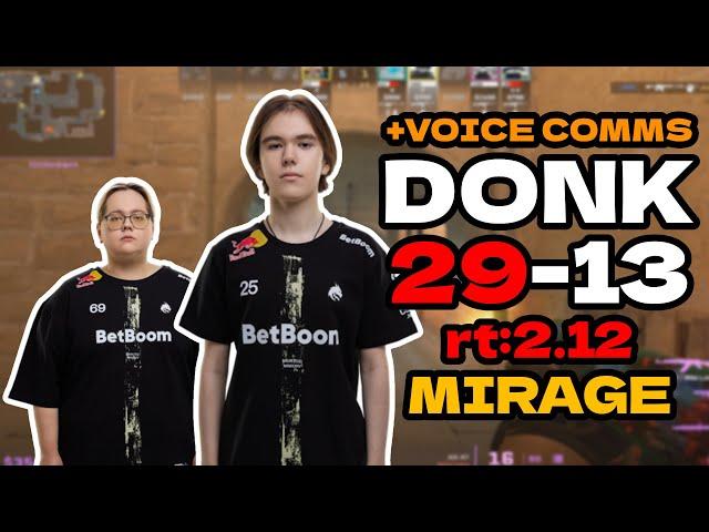donk (29-13) rt:2.12 w/magixx +VOICE COMMS l (mirage) l EU FACEIT RANKED #cs2 #pov