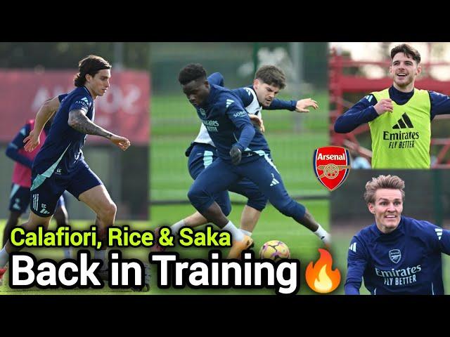 Inside Training: Saka, Rice & Odegaard All TRAIN, Calafiori's Return Boosts Arsenal training