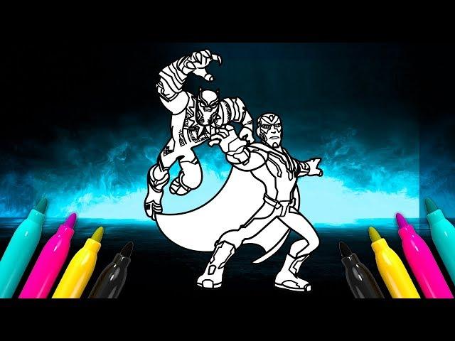 Disney Infinity Avengers Black Panther, Vision Coloring Page
