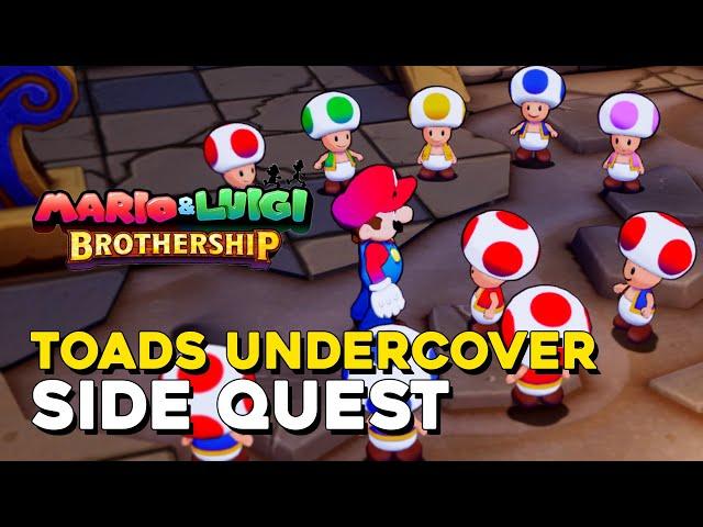 Mario & Luigi Brothership Toads Undercover Side Quest Guide