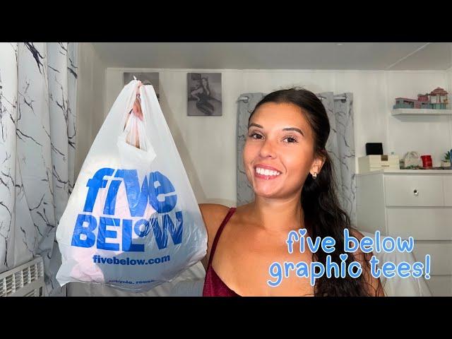 five below graphic tees try on haul!