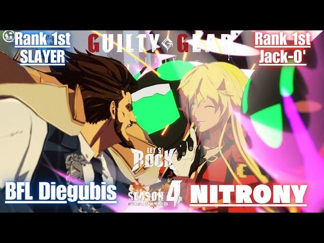 GGSTRank 1st SLAYER / スレイヤー [ BFL Diegubis ] vs Rank 1st Jack-O' / ジャックオー [ NITRONY ] Guilty Gear