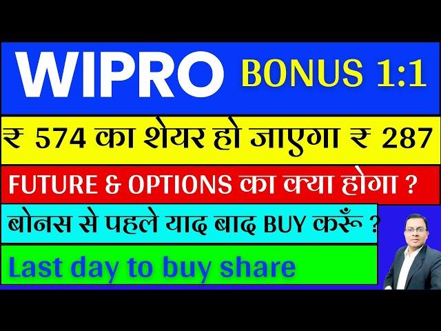 Wipro share latest news today  I Wipro bonus news  I wipro share news I Wipro dividend