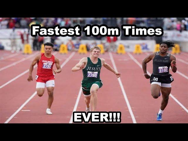 Top 5 Fastest High School 100 meters times ever