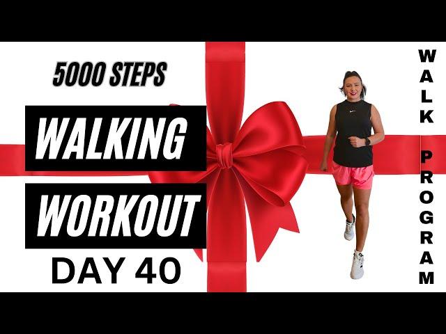 5000 Steps Christmas Walking Workout | Holiday Fat Burn | 35-Min | Moderate | Walk Program Day 40