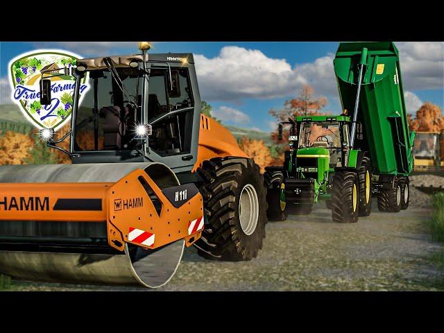 Sanierung der FELDWEGE! Bodenwalze und RADLADER im EINSATZ True Farming 2 #553 | LS22