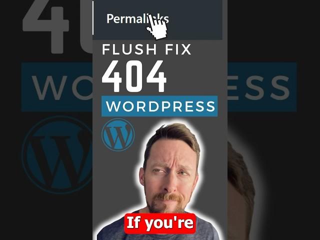 Fix Wordpress 404 Page Not Found Error #wordpress #404