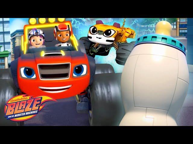 Special Mission Blaze Uses an ICE BLASTER on Giant Bottles!  | Blaze and the Monster Machines