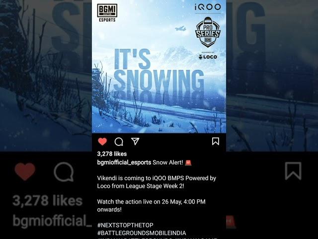 | It's Snowing | Vikendi is back and it will be part of BMPS league Stage Week 2 | 